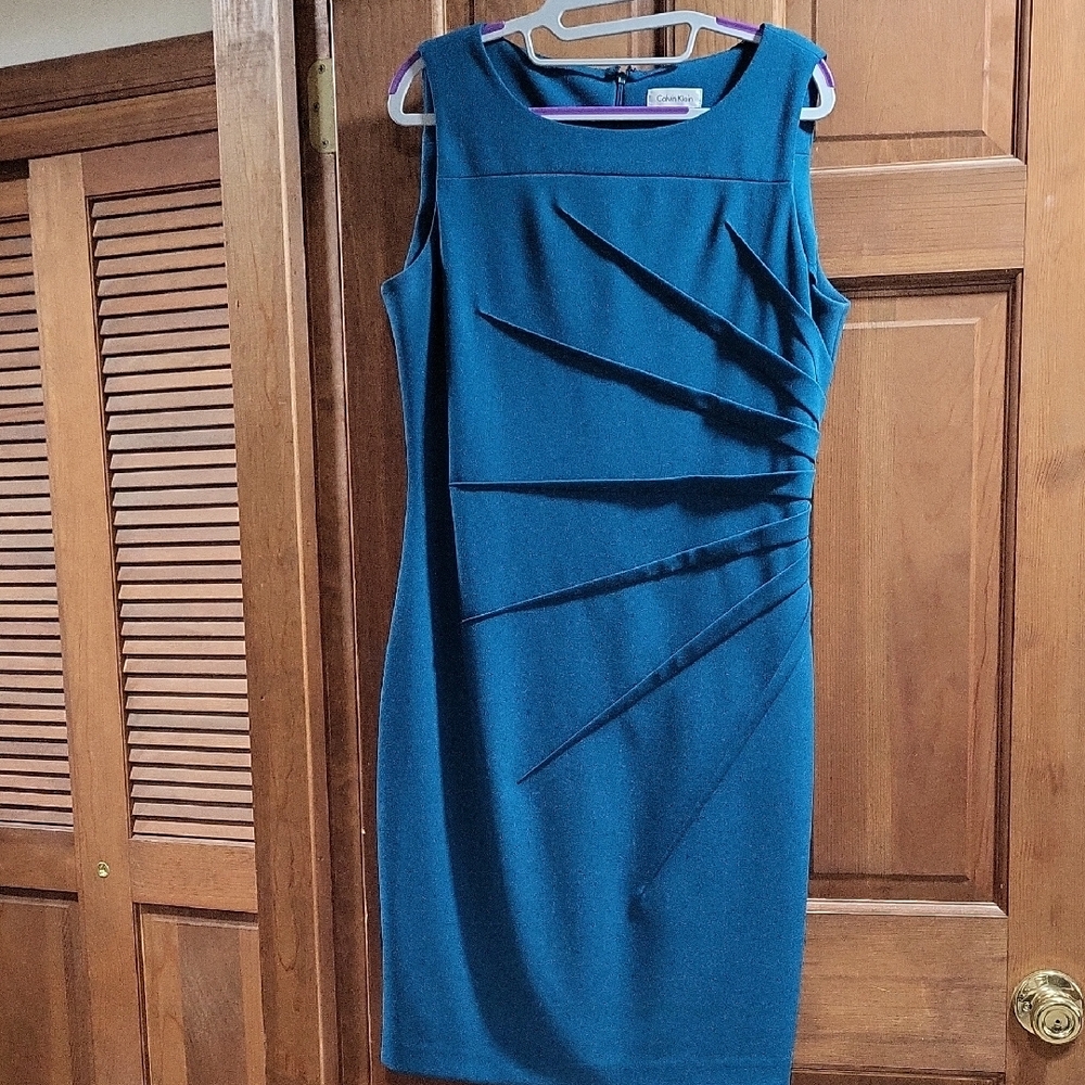 Calvin Klein Teal Sleeveless Dress
